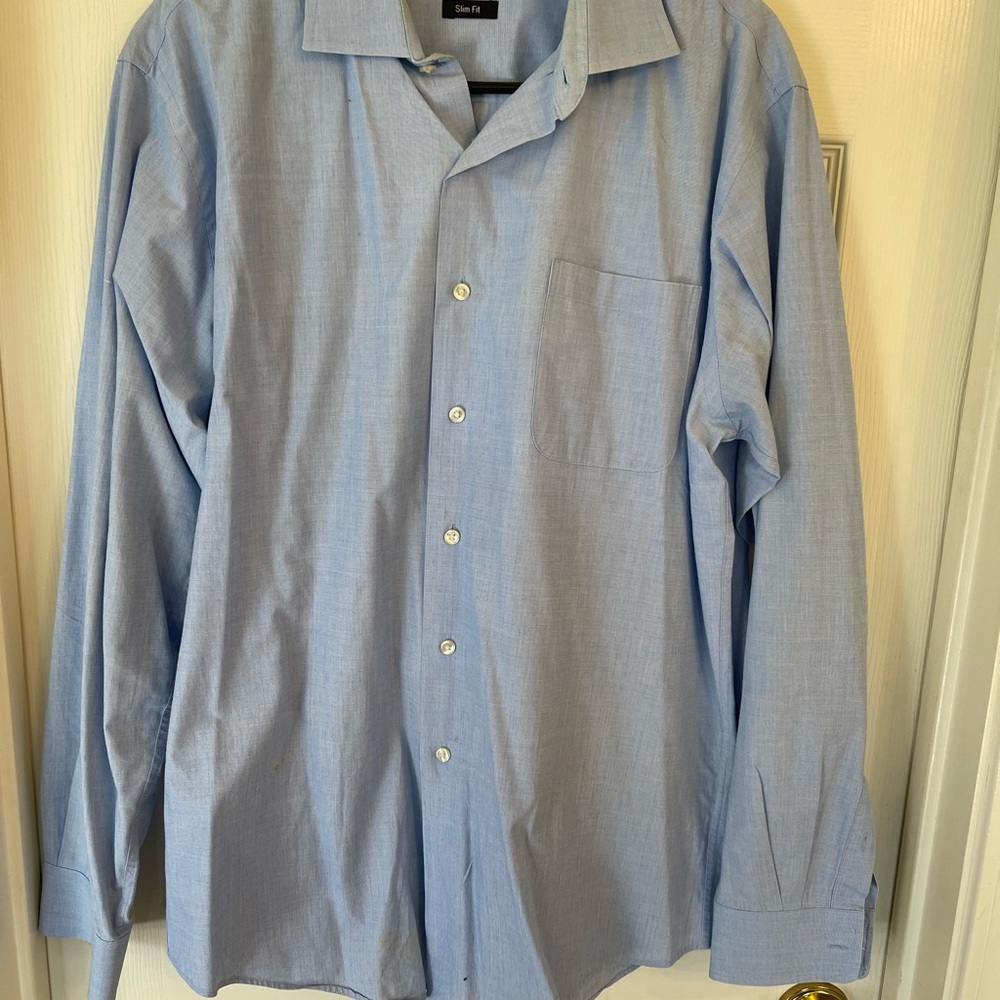 Calvin Klein Blue Dress Shirt Classic Fit